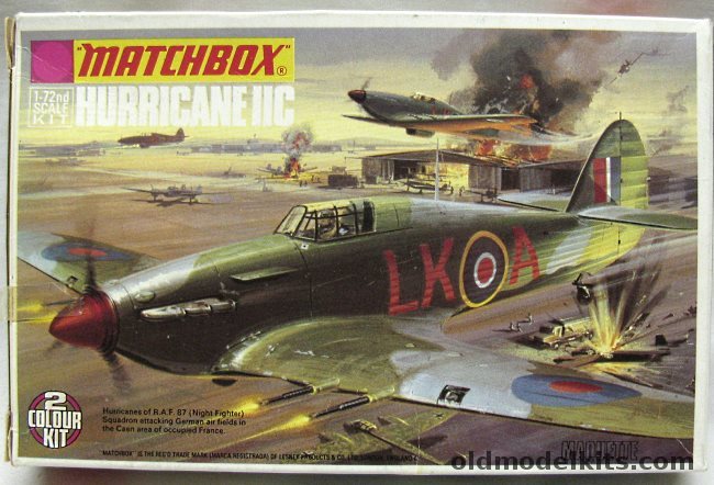 Matchbox 1/72 Hawker Hurricane IIC - RAF No. 87 Sq Night Ops 1941 or No.3 Sq 1941, PK-11 plastic model kit